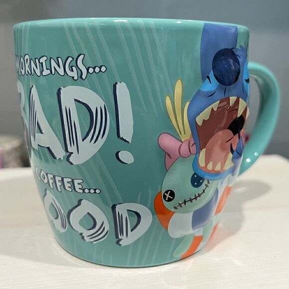 Disney Other - Disney Parks LILO & Stitch Scrump large coffee cup mug mornings bad coffee good